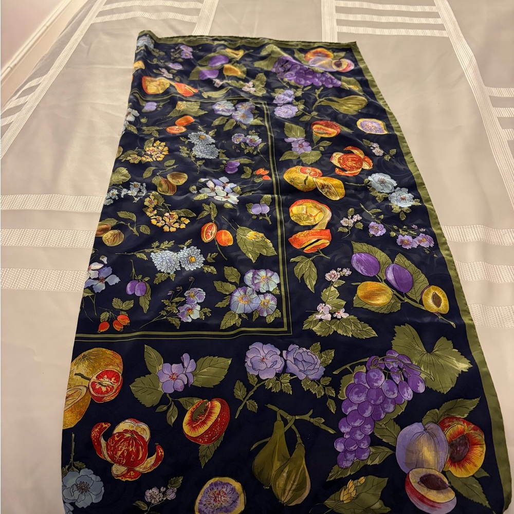 Source Unknown Floral and Fruit Scarf - Multicolor
